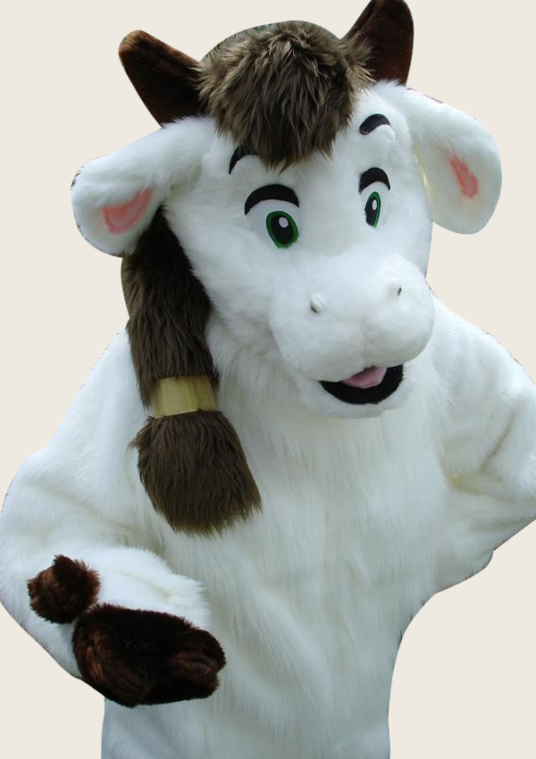 Cool White Color Cow Fursuit
